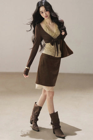 Layered-Look Lace T-Shirt