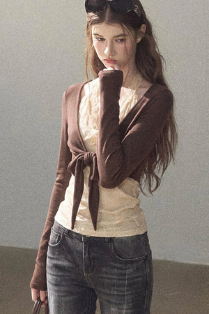 Layered-Look Lace T-Shirt