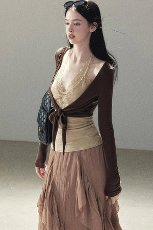 Layered-Look Lace T-Shirt