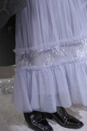 Layered Starlight Velvet Skirt
