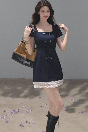 Layered Waves Lace Dress