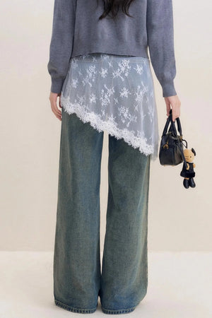 Lazy Cat Leg Jeans Set-Up