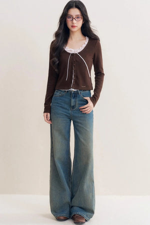 Lazy Cat Leg Jeans Set-Up