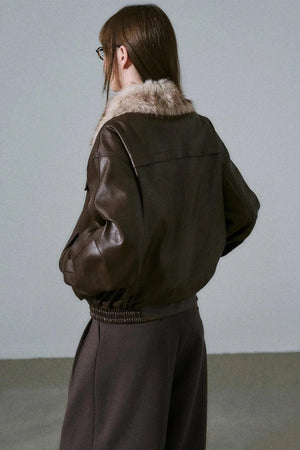 Lazy Silhouette Vintage Biker Jacket