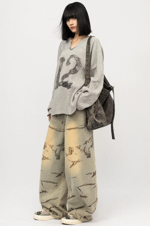 Lazy V-Neck Sweater