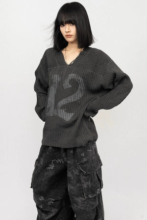 Lazy V-Neck Sweater