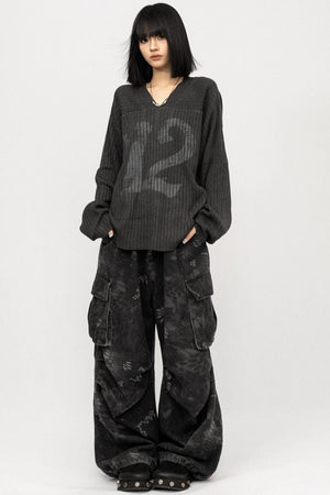 Lazy V-Neck Sweater