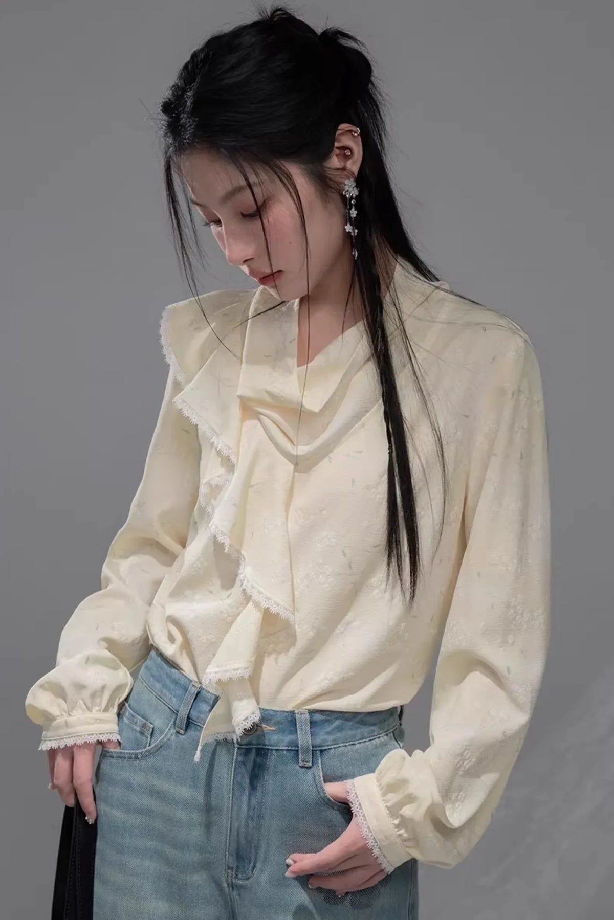 Lemon Yellow Ruffled Blouse