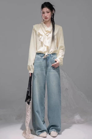 Lemon Yellow Ruffled Blouse