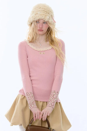 Leopard Print Knitted Sweater