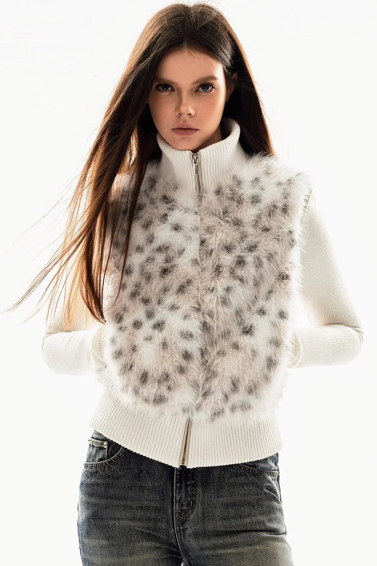 Leopard Print Patchwork Jacket