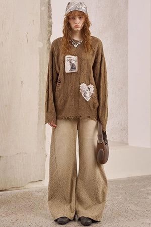 Leopard Split Wide Leg Pants