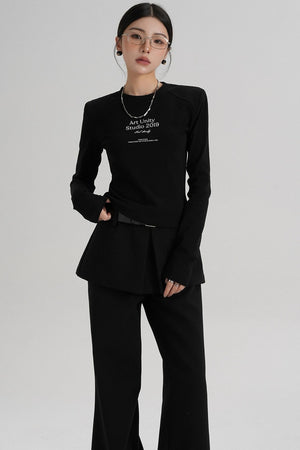 Letter Crew Neck T-Shirt