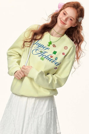 Letter Print Winter Sweater