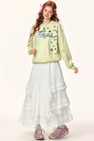 Letter Print Winter Sweater