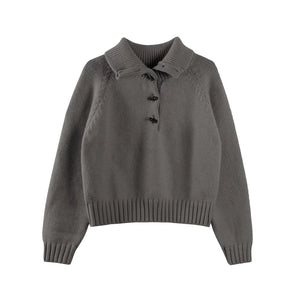 Light Bean Green Toggle Sweater