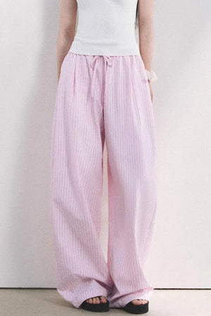 Light Berry Striped Pants