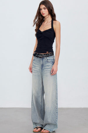Light Blue Gradient Denim Pants