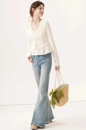 Light Blue Stretchy Denim Pants