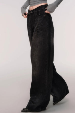 Light Distressed High-Waisted Jeans