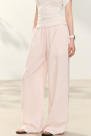 Light Pink Tencel Linen Parachute Pants