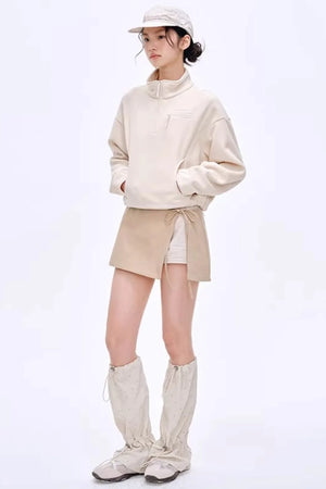 Lightweight Half-Zip Sweatshirt Jacket