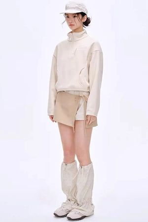 Lightweight Half-Zip Sweatshirt Jacket