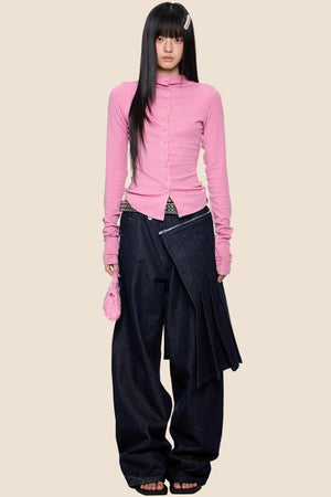Lightweight Pleated Cardigan
