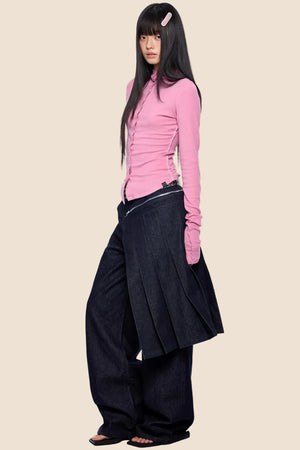 Lightweight Pleated Cardigan