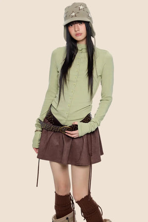 Lightweight Pleated Cardigan