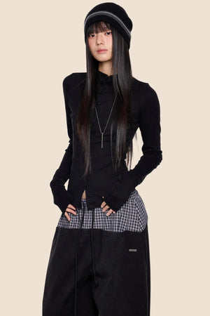Lightweight Pleated Cardigan