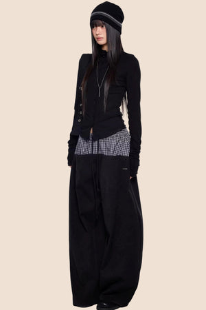 Lightweight Pleated Long-Sleeve T-Shirt