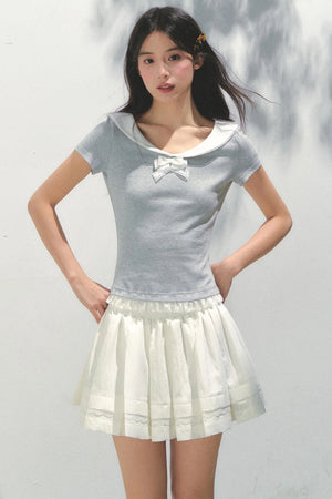 Lime Pleated Skirt