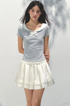 Lime Pleated Skirt