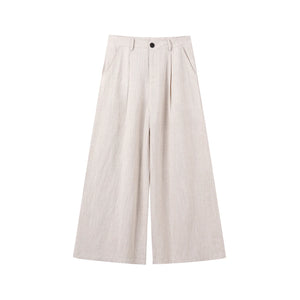 Linen Drape Wide-Leg Pants