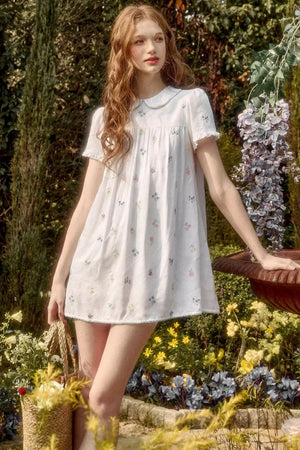 Linen Embroidered Blouse Set-Up