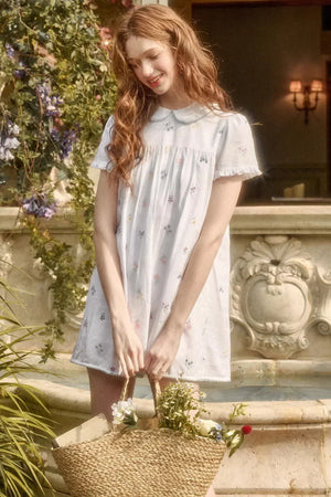 Linen Embroidered Blouse Set-Up