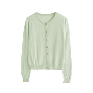 Linen Knitted Cardigan Set