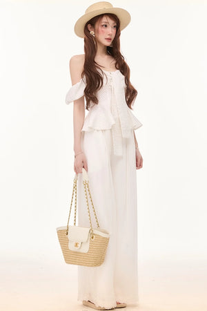 Linen Lace Off-Shoulder Set-Up