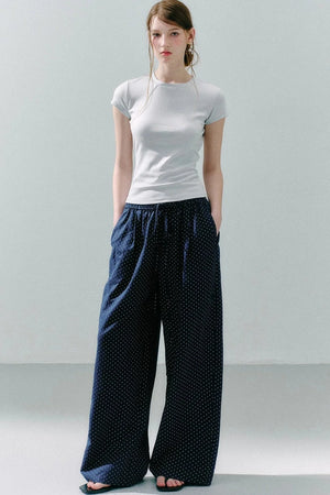 Linen Polka Dot Pants