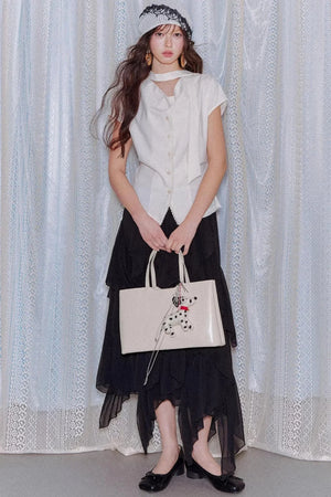 Linen Ribbon Lace Top