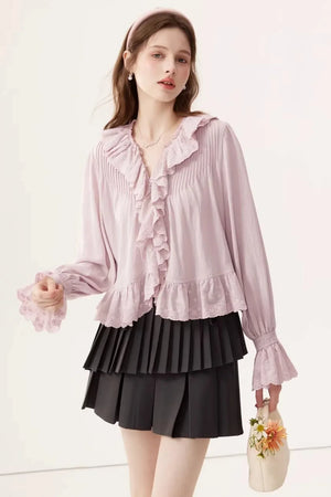 Linen V-Neck Blouse