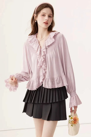Linen V-Neck Blouse
