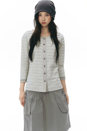 Long Sleeve Knitted Cardigan Top