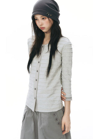 Long Sleeve Knitted Cardigan Top