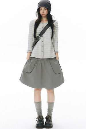 Long Sleeve Knitted Cardigan Top