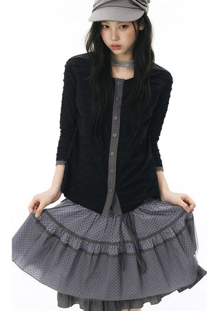 Long Sleeve Knitted Cardigan Top