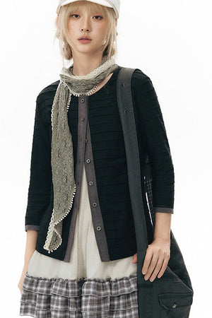 Long Sleeve Knitted Cardigan Top
