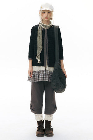 Long Sleeve Knitted Cardigan Top