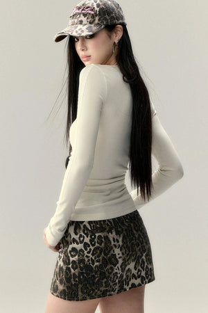 Long Sleeve Lace Panel Top
